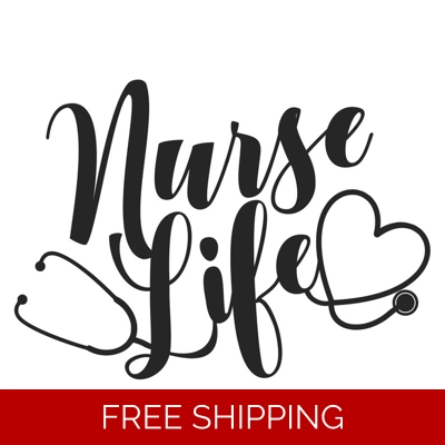 Nurse life heart stethoscope Die Cut Vinyl Decal Nurse life heart stethoscope Die Cut Vinyl Decal